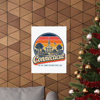 Connecticut Colonial Town Green Poster