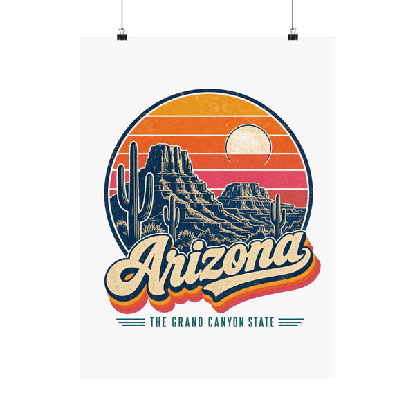 Arizona Retro Sunset Poster