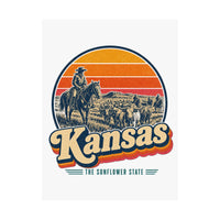 Kansas Dodge City Cattle Drive Poster