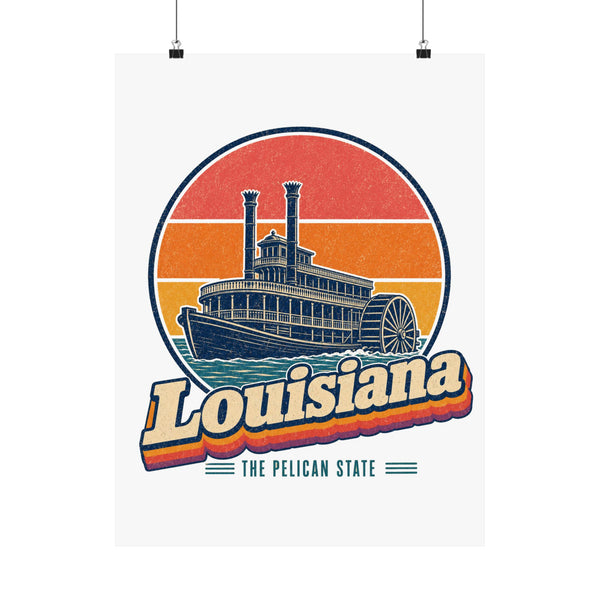 Louisiana Paddlewheel Steamboat Poster