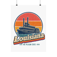 Louisiana Paddlewheel Steamboat Poster