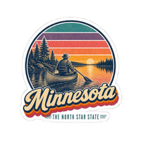 Minnesota Canoe On A North Lake Sticker