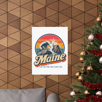 Maine Crashing Surf On Granite Poster