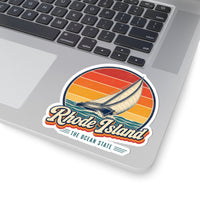 Rhode Island Sailboat Heeling Sticker