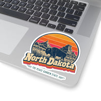 North Dakota Retro Sunset Sticker