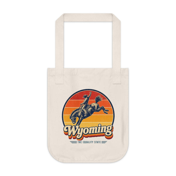 Wyoming Bucking Bronco Cowboy Tote Bag