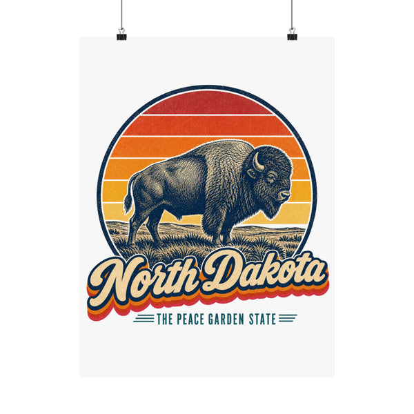 North Dakota Bison Poster