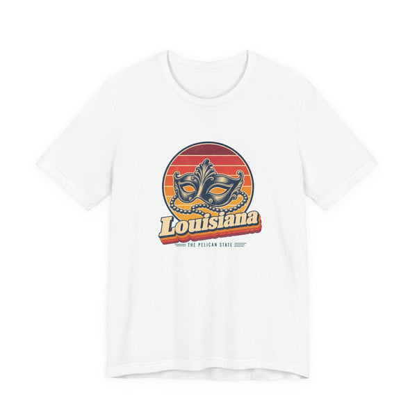 Louisiana Mardi Gras Mask And Beads Tee