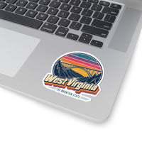 West Virginia Retro Sunset Sticker