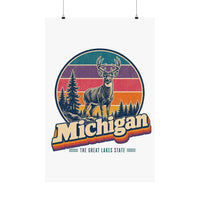 Michigan White Tailed Deer Poster