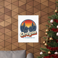 Oregon Forest Hiking Trail Poster