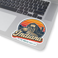 Indiana Basketball Hoop On Barn Sticker