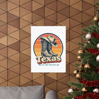 Texas Cowboy Boots Hat Poster