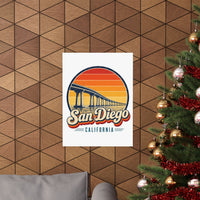 San Diego Retro Sunset Poster