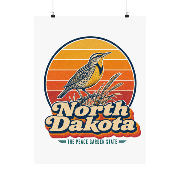 North Dakota Western Meadowlark Poster