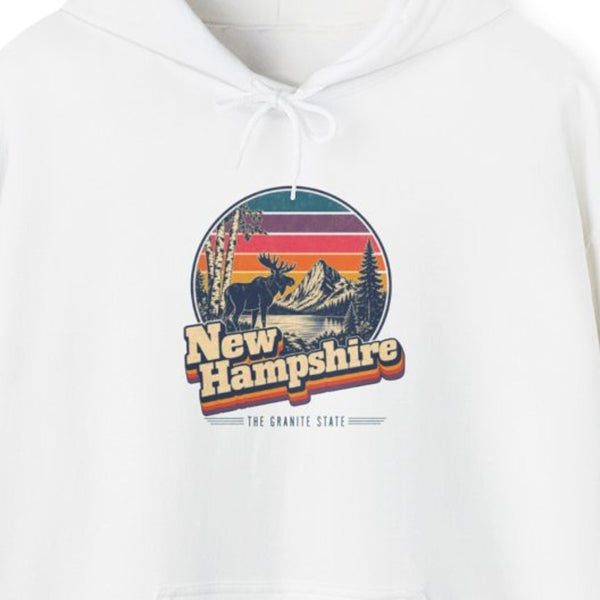 New Hampshire Retro Sunset Hoodie