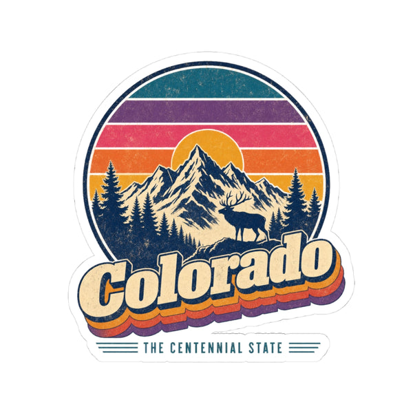 Colorado Retro Sunset Sticker