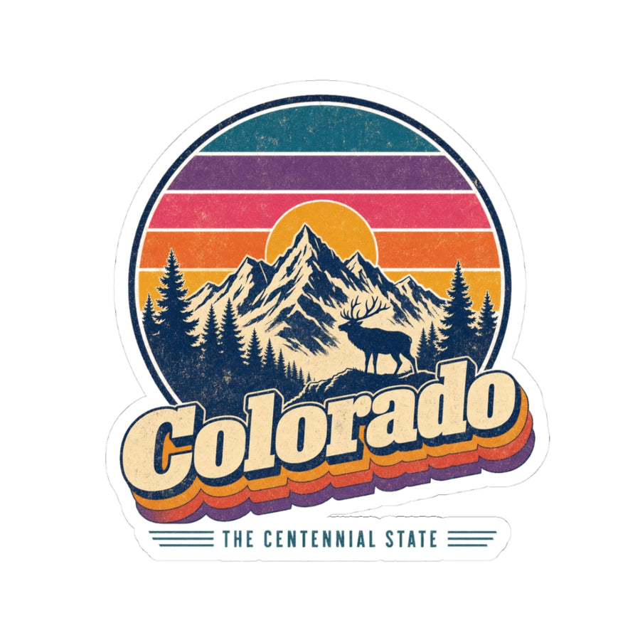 Colorado Retro Sunset Sticker