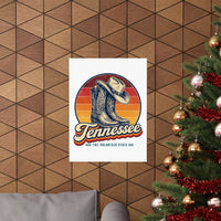 Tennessee Cowboy Boots Hat Poster