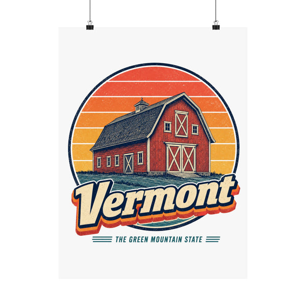 Vermont Red Barn Poster