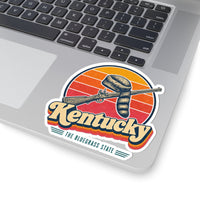 Kentucky Frontier Rifle And Coonskin Cap Sticker