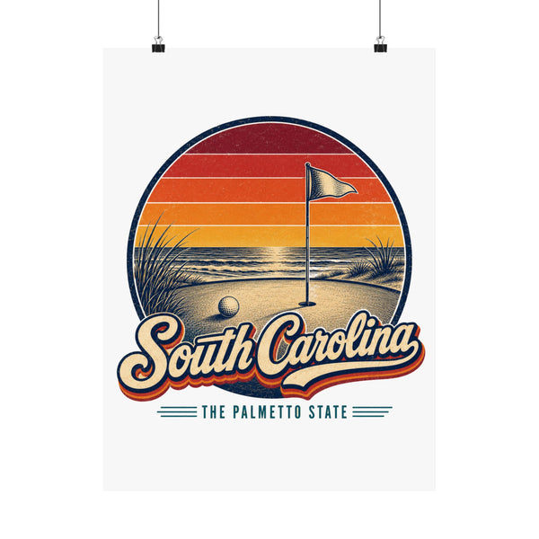 South Carolina Coastal Golf Poster