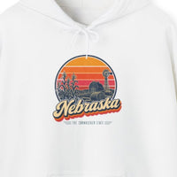 Nebraska Retro Sunset Hoodie
