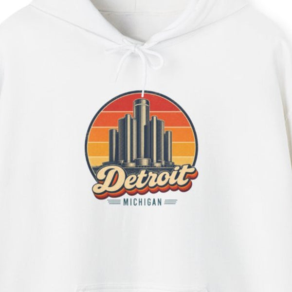 Detroit Retro Sunset Hoodie