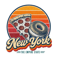 New York Pizza Slice And Bagel Tee