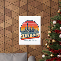 Illinois Chicago Skyline Poster