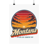 Montana Big Sky Sunset Poster