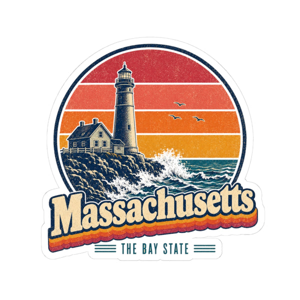 Massachusetts Lighthouse On A Bluff Sticker