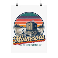 Minnesota Ice Fishing House Poster