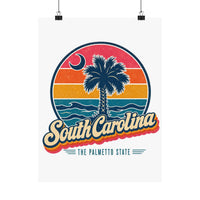 South Carolina Retro Sunset Poster