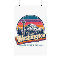 Washington Retro Sunset Poster