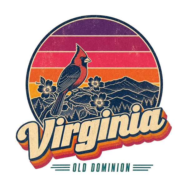 Virginia Retro Sunset Tee