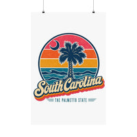 South Carolina Retro Sunset Poster