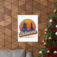 Delaware Retro Sunset Poster
