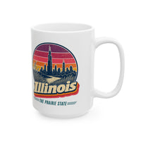 Illinois Retro Sunset Mug
