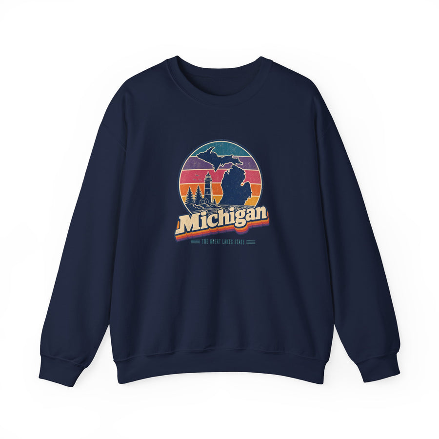 Michigan Retro Sunset Sweatshirt