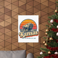 Kansas Buffalo On Prairie Poster