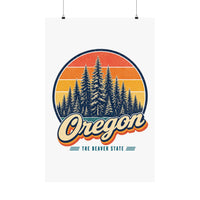 Oregon Evergreen Forest Poster