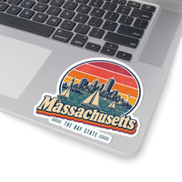 Massachusetts Boston Harbor Sailboats Sticker