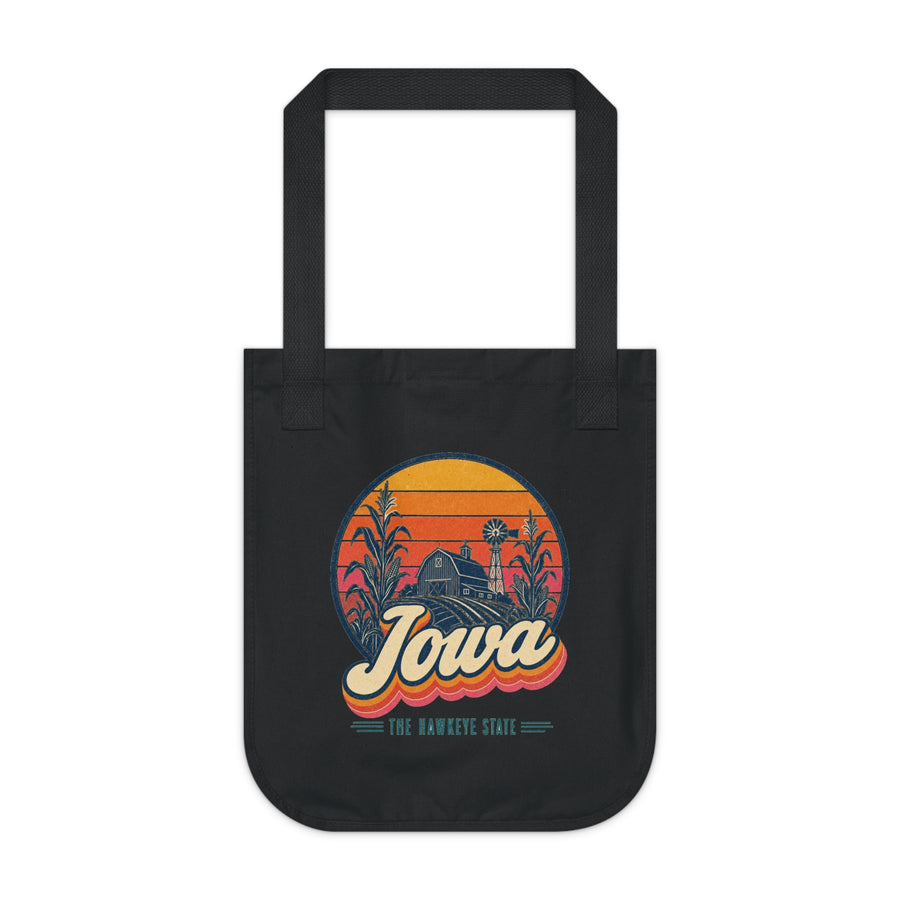 Iowa Retro Sunset Tote Bag