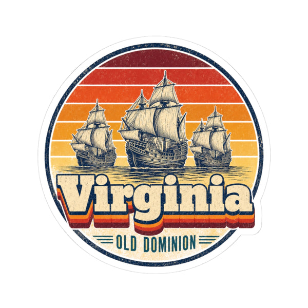 Virginia Jamestown Ships Sticker