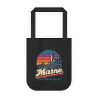 Maine Retro Sunset Tote Bag