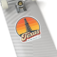 Texas Oil Derrick Sticker
