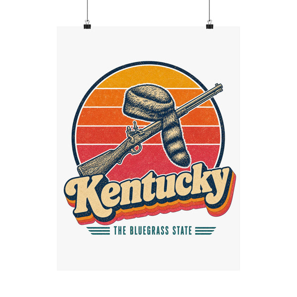 Kentucky Frontier Rifle And Coonskin Cap Poster