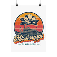 Mississippi Retro Sunset Poster