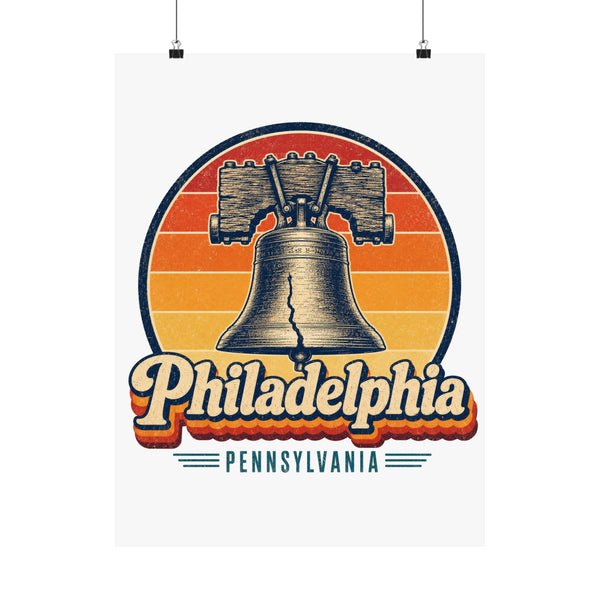 Philadelphia Retro Sunset Poster